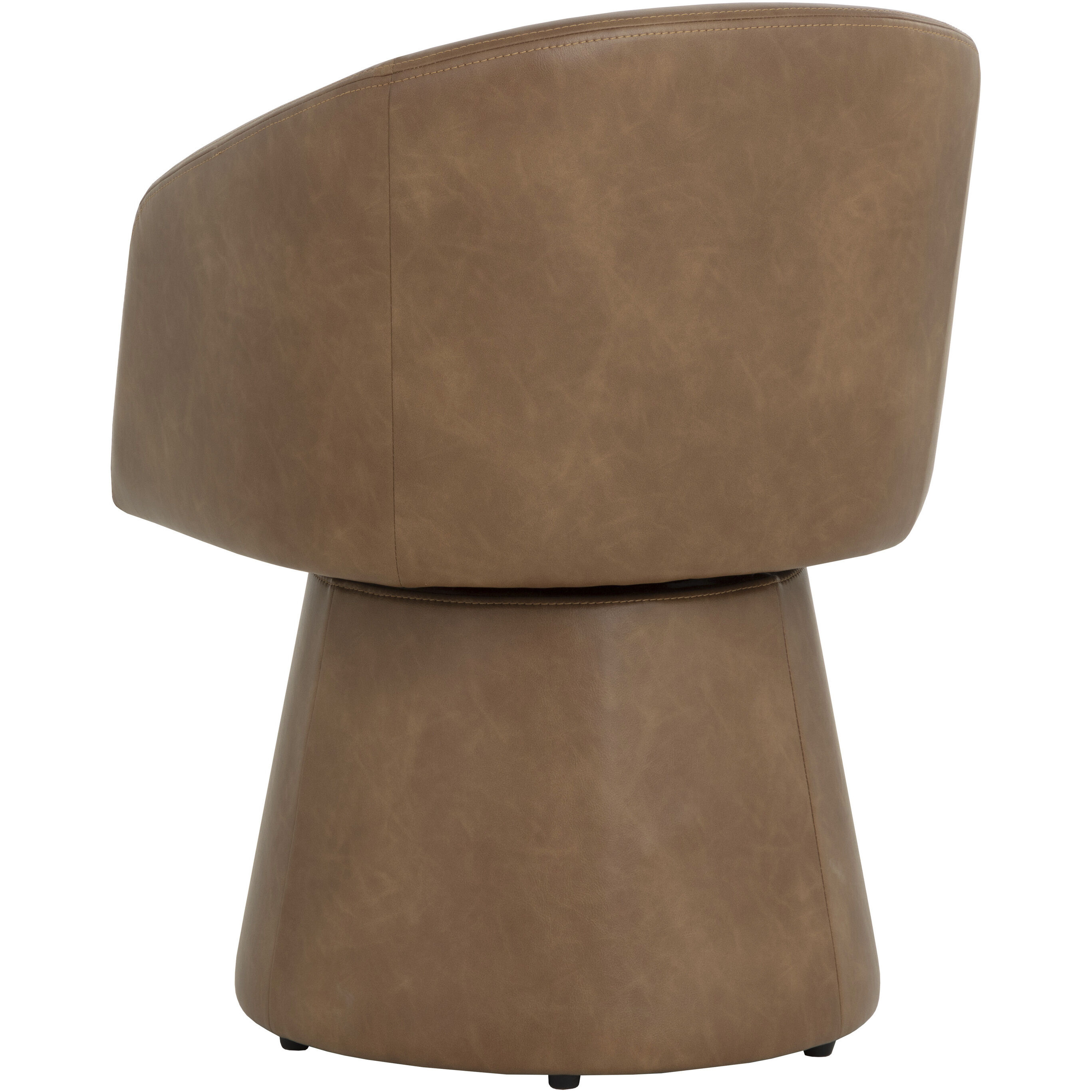 Etta Copley Cognac Swivel Dining Armchair